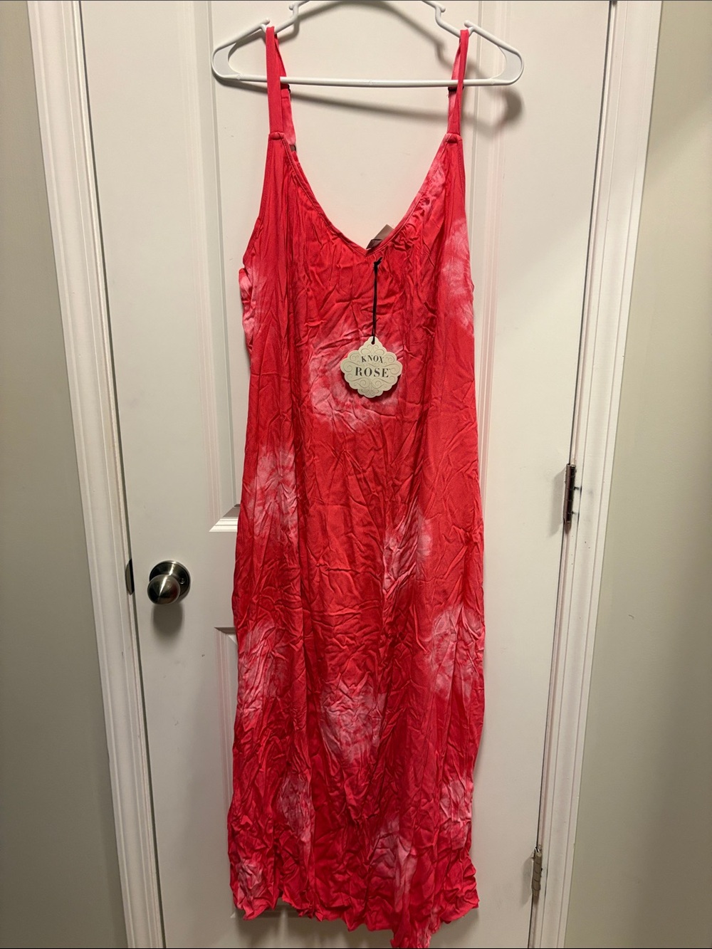 Knox Rose xxl Tie-Dye maxi Dress with Adjustable Straps